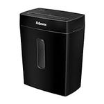 Fellowes Paper Shredder for Home Use - 8 Sheet Cross Cut Paper Shredder for Home and Personal Use - Home Shredder with 15 Litre Bin - Powershred FS-8C - Security Level P4 - Black - Exclusive to Amazon