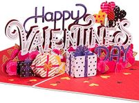 Paper Love Happy Valentine’s Day Card, 3D Popup Valentine Cards - 5" x 7" Cover - Includes Envelope and Removable Note Card