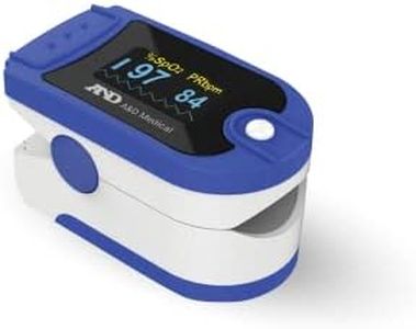 A&D Medical UP-200 - Moniteur d'oxygène sanguin approuvé - Moniteur de saturation en oxygène des doigts/Moniteur SATS SpO2 pour adultes et enfants - Oxymètre de pouls médical certifié