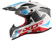 Axor X Cross X1 Full Face Off Road Helmet White Red, Size:XL(61-62 Cm), Cycling