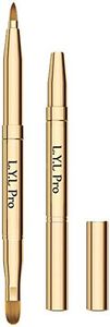 L.Y.L Pro Gold Retractable Lip Makeup Brushes Double-Ended Retractable Lip Brush Travel Lipstick Gloss Makeup Brush for Christmas Gifts