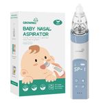 Nasal Aspirator for Baby, Baby Nose Sucker Pro with 3 Soft Silicone Tips, Adjustable Suction, Electric Nose Suction for Baby, Built-in Music & Light Soothing
