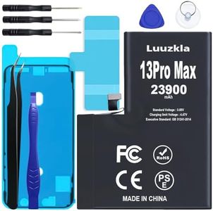 Luuzkla 23900mAh Battery Compatible with iPhone 13 Pro Max, (New Upgrade) Super Capacity Battery Compatible with iPhone 13 Pro Max, with Full Tool Kits-0 Cycle High Capacity-24 Months Service