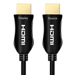 iBirdie 4K Fiber Optic HDMI Cable 100 Feet, 31 Metre, Work on Full 4K 60Hz HDR ARC, HDCP 2.2, 1440p 144Hz, 18Gbps High Speed Ultra HD, Directional Active Cord Compatible for Apple-TV Ps4 Xbox