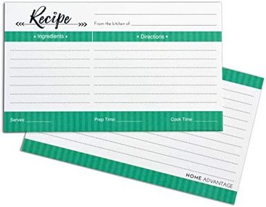 Home Advantage 3x5 Double Sided Recipe Cards (50, Mint)
