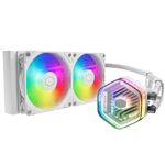 Cooler Master MasterLiquid Atmos 240 White CPU Liquid Cooler - AIO Water Cooling System, Dual Chamber Pump, Pre-Installed Sickleflow 120 Edge Fans, Addressable Gen 2 RGB, LGA1700 & AM5 Brackets