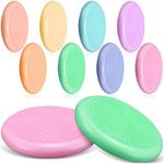 Libima 8 Pcs Wiggle Seat for Sensory Kids Inflated Wobble Cushion Sensory Seat Dual-side Massage Flexible Seating for Classroom, Balance Disc with Needle Pump Wobble Cushion (Macaron Color)