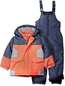 OshKosh B'Gosh Boys' Ski Jacket and Snowbib Snowsuit Set, Tangy Orange/Wolf Grey, 5-6