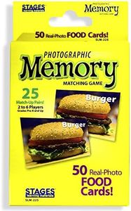 Stages Learning Materials Picture Memory Foods Card Real Photo Concentration Game, Yellow, Size 5 x 3