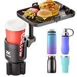 CYEVA Car Cup Holder with a Detachable Food Tray, Cup Holder Expander Fits Bottles or Coffee Cups with a Diameter of 3.4-4 inches Adjustable insert base of 2.5-3.75 inches