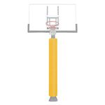 VANCL Heavy Duty Pole Padding Outdoor Round Basketball 3-4 Inch Pole Pad Wrap Around - Waterproof Durable Basketball Pole Pads for Player Protection Yellow Pole Pad (2" Thick Foam,72" Tall)