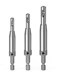 Upgrade Hinge Drill Bit Set 3Pcs, Ancable 1/4" Hex Shank Hinge Drill Bit Guide Set High Speed Steel Self Centering Drill Bits For Door Window Cabinet Hinge Pilot Hole Drill Bit (2.4mm, 2.8mm, 3.6mm)