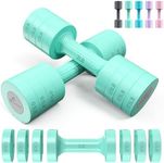 Adjustable Dumbbells Hand Weights Set: Sportneer 1 Pair 0.9-4.5KG (0.9-2.3KG) Fast Adjust Dumbbell Weight 6 In 1 Free Weights Barbells For Women Men Home Gym Workout Exercise Strength Training