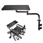 NCLCPVO Wheelchair Tray Ergonomic Wheelchair Computer Desk, Adjustable Distance and Height, Universal Trays Removable Wheelchair Lap Tray Table for Eating Reading & Resting