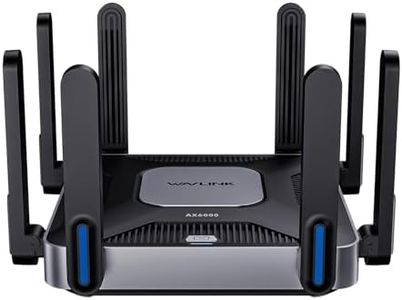 WAVLINK AX6000 WiFi 6 Router Dual Band, 2.5 Gbps WAN/LAN Port, Covers up to 2,150 Sq. ft and 256 Devices, 8x5dBi Antennas, AI QoE, WPA3 & VPN Security for Home/Office, MU-MIMO, Beamforming