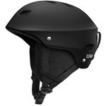 OutdoorMaster Kelvin Ski Helmet - Snowboard Helmet for Men, Women and Youth (Black,L)