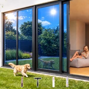 PEKPAK Premium One Way Privacy Window Film, Heat Control & UV Blocking | Reusable Mistake-Proof Static Cling Mirror Window Tint for Home & Office; Anti-Glare; See Out Not In; Blue 48"x196.9"