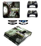 Elton .Call of Duty Infinite Warfare Theme 3M Skin Sticker Cover for PS4 Slim Console and Controllers Full Set Console Decal Stickers for Front & Back 4 Led bar Decal +2 Controller Decal Cover [video game]