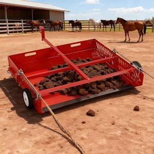 Efficraft 2-in-1 Tow Behind Horse Manure Scoop and Yard Sweeper