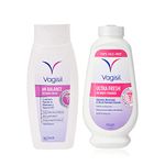 VAGISIL pH Balance Intimate Wash for Daily External Feminine Hygiene with LactoPrebiotic, 250 ml & UltraFresh Intimate Powder for Daily Feminine Hygienee, 100 g