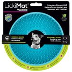 LICKIMAT Wobble, Dog Slow Feeder Bowl Lick Mat, Boredom Anxiety Reducer; Perfect for Food, Treats, Yogurt, or Peanut Butter. Fun Alternative to a Slow Feed Dog Bowl, Turquoise