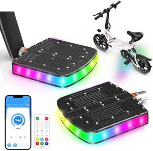 Gyrocopters LED Bike Pedals | Auto On-Off Bicycle Pedals with upto 40+ hours of Long Rechargeable Battery | Bike Accessory with 146 Color Changing Modes | IP56 Waterproof MTB Pedals with Smart Control