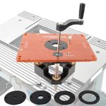 O'SKOOL 3-1/2" Router Lift Systems for BOSCH RA1181 & RA1171 Router Tables,11-1/2" x 9-1/8" Plate 5-Piece Insert Ring Kit