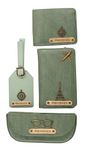 AICA Personalized Name & Charm Self-Textured Leather Wallet Mens Combo Giftset (MintGreen) | Birthday Anniversary Wedding Gifts for Brother Father Dad Friend