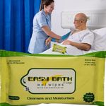 Easy Bath Wholesale Price Bulk Economy Value Pack of 48 (480 Wipes) Doctors Choice Eco Bath Wet Wipes Towelettes XL size Hygienic Wet Wipes for Adults, Patients and Baby + FREE Fridge Magnet/Order