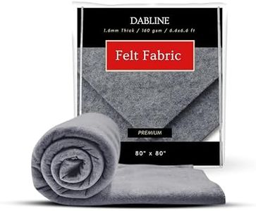 Dabline 80" x 80" Felt Fabric - Ideal for DIY Crafts, Tufting, Sewing and Padding - 1.6mm Thick Acrylic Felt Roll 6.6x6.6 ft