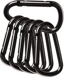 PINDUK Carabiner Clip,10 Pcs D Shape Carabiner Keychain Clip Hood for Camping Hiking Fishing