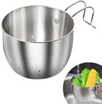 Stainless Steel Sink Food Catcher, Multifunctional Hanging Sink Strainer Colander Drain Basket for Filter Kitchen Waste and Wash Fruits or Vegetables