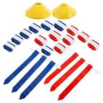 Yaesport 14 Player Flag Football Deluxe Set - Flag Football Kit with 14 Belts, 42 Flags,12 Cones and Storage Bag