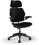 Humanscale F211GCF10 Freedom Headrest Office Desk Chair, Ergonomic Office Chair with Headrest, Pristine Black Supportive Office Chair