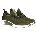 Crosshatch New Mens Boys Trainers Lace up Lightweight Running Sports Gym Shoes Sneaker UK Olive 9