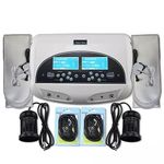 Ionic Dual Detox Foot Detoxification SPA Machine Professional Massager Toxin Remove Machine Professional SPA Ionic + 2 Round Arrays+ 2 Belts Cleanse Ionic Device, White