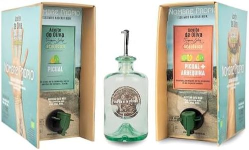 NOMBRE PROPIO Pack Natives Olivenöl Extra Bio - 100% Spanisch 3L Picual & 3L Arbequina/Picual + Ölkanne - Bag-in-Box-Format 3L - Olivenöl 6 lite - Reich an Polyphenolen. Europäische Zertifizierung