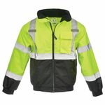 High Visibility Bomber Jacket, Type R Class 3, Full-Zip Reflective Jacket, Lime, 2X-Large, SAFEGEAR