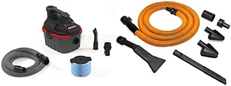RIDGID 4000RV 4-Gallon Wet/Dry Vacuum with VT2534 7-Piece Auto Detailing Hose Kit