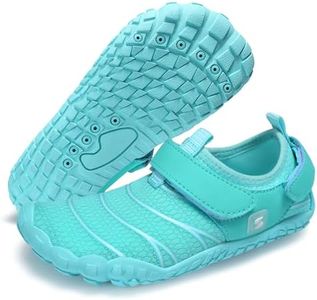 Stelle Kids Water Shoes for Girls Boys Swim Beach Hiking Pool Shoes Quick Dry Barefoots for Toddler/Little/Big Kids(Aqua,7MT)