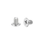 uxcell M2x4mm Phillips Screw Fastener Silver Tone 3.8mm Dia Screw Head for Laptop PC TV Fan Switch 100pcs