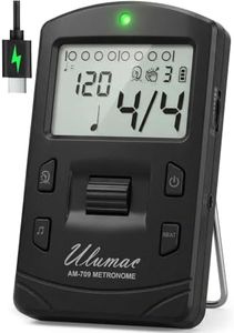 AM-709 Rechargeable Digital Metronome with Vocal Counting for Piano, Guitar, Drum, Violin and All Instruments