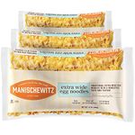 Manischewitz Traditional Extra Wide Egg Noodles 340g (Pack of 3), Homestyle Taste & Texture, Premium Enriched, No Preservatives, Low Sodium