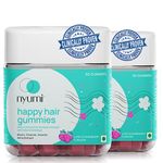 Nyumi Biotin Hair Gummies for Stronger, Thicker and Shinier Hair | 60 Days Pack (100 Gummies) with High Potency Biotin, Amla, Zinc | Clinically Proven & 100% Vegan