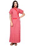 Baby Doll Pure Cotton Robes, Housecoat, Nighty, Sleepwear, Night Gown for Women Ladies House Coat, Front Open Adjustable Size XL