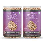 Healthy Treat Roasted Soyabean - Protein Rich 400 gm | Healthy Roasted Namkeen Snacks | Crunchy, Tasty & Delicious | Natural High Protein Snacks | Oil-Free, Non-fried Snack | Healthy Soya Snacks | (Pack of 2-200 gm each)