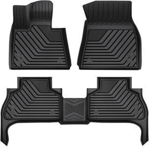 Floor Mats for BMW X5 (5-Seat) 2025 2024-2019, Custom Fit for TPE All Weather Floor Liners BMW X5 40i 50i 45e M50iM, Automotive 1st & 2nd Row Liners Car Mats Set Accessories, Black