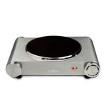 Salton Single Stainless Steel Infrared Portable Electric Cooktop with Large 7.4” Diameter Burner, Variable Tempertature Control and Indicator Light, Perfect for Entertaining, 1200 Watts (HP1502)