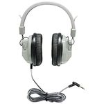 HamiltonBuhl SchoolMate Deluxe Stereo Headphone Gray with 3.5mm Plug