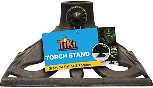 TIKI 1312322 Brand Cast Iron Torch Stand, Black